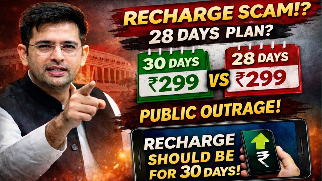 28 Days Recharge Scam? Raghav Chadha Exposes the Truth in Parliament! #thecineengineer #raghavchadha