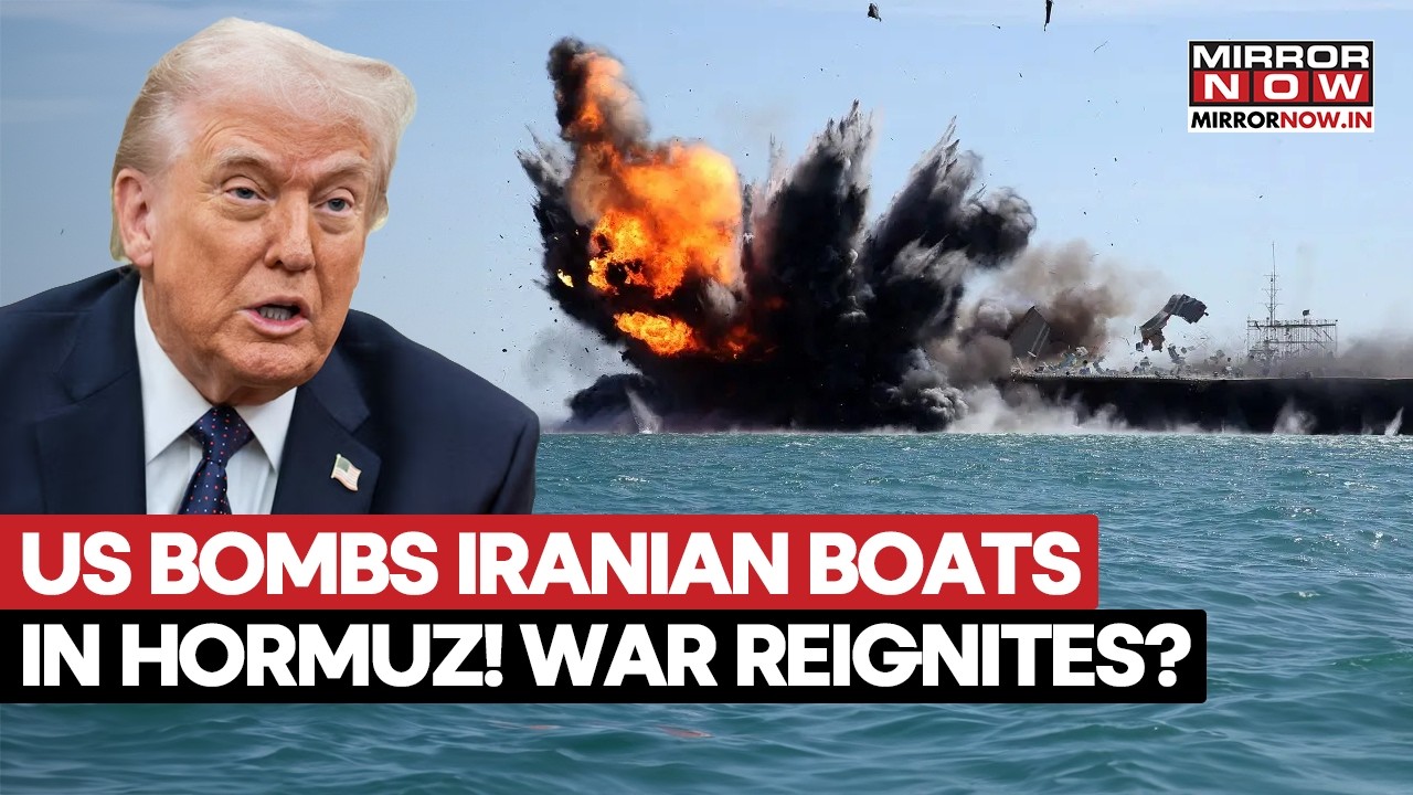HORMUZ BURNS! US Bombs Iran Military Boats, Bandar Abbas As IRGC Attempts To Plant Mines?