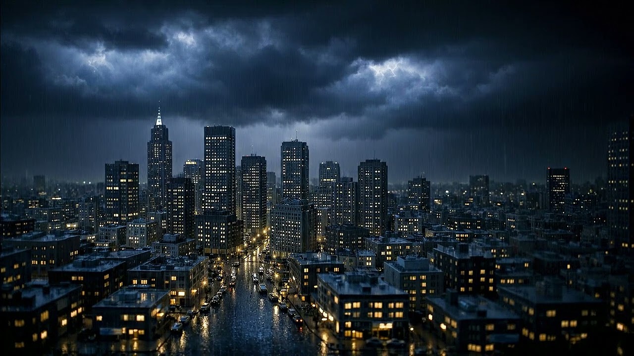 30 Minutes Rain and Thunderstorm ASMR in Miniature City for Deep Sleep #asmr #rain #sleepsounds