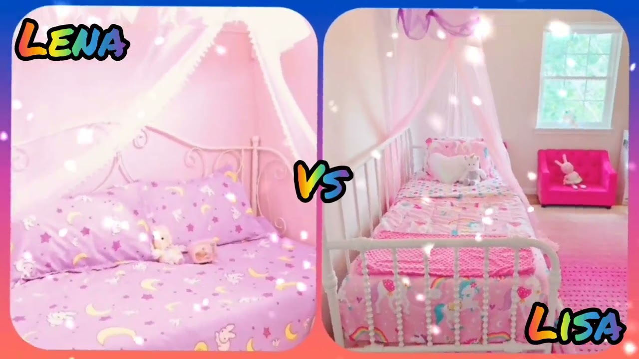 Lena vs Lisa ♥️ ultimate items ( part#10)#foryou #chooseone #kromi #lenalisa #cute #barbie#bedrooms 