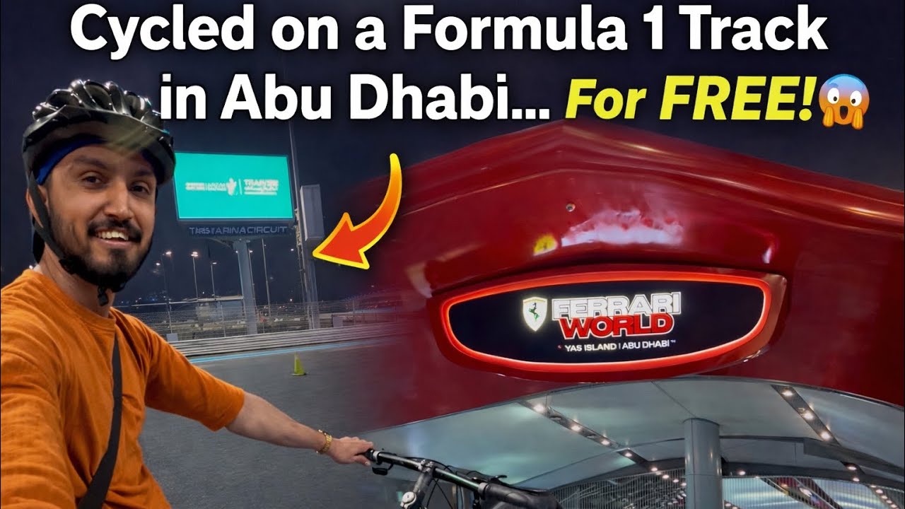Cycled on a Formula 1 Track in Abu Dhabi… For FREE! 🤯🔥