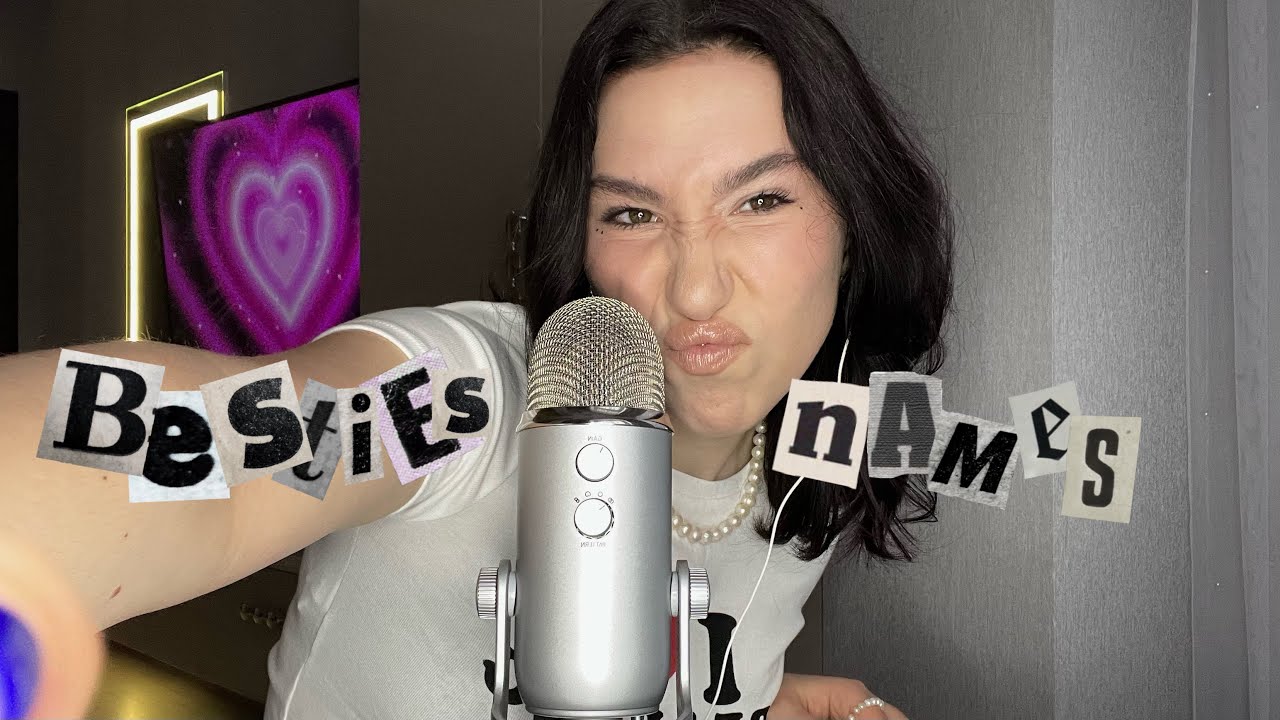 asmr whispering my subscribers💗names (close, clicky whispers)