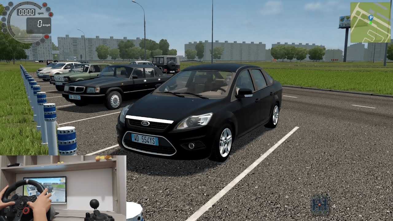 Ford Focus 2-Mk2 | City Car Driving | Logitech G29 With Wheel Cam