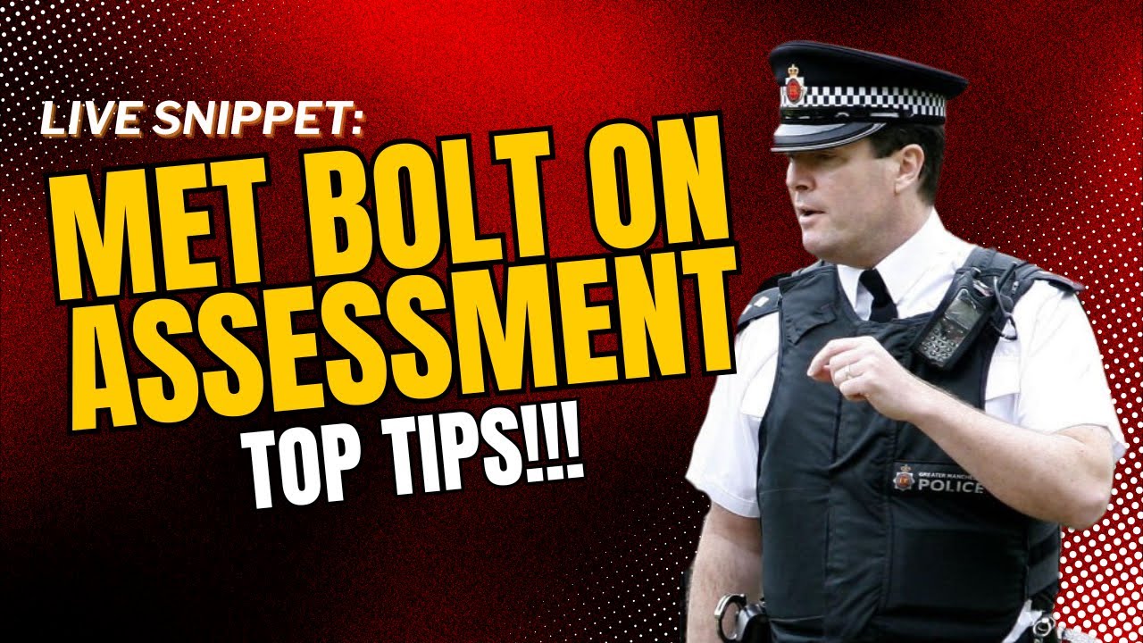 MET Bolt On Assessment | Top Tips for Success! #policerecruitment