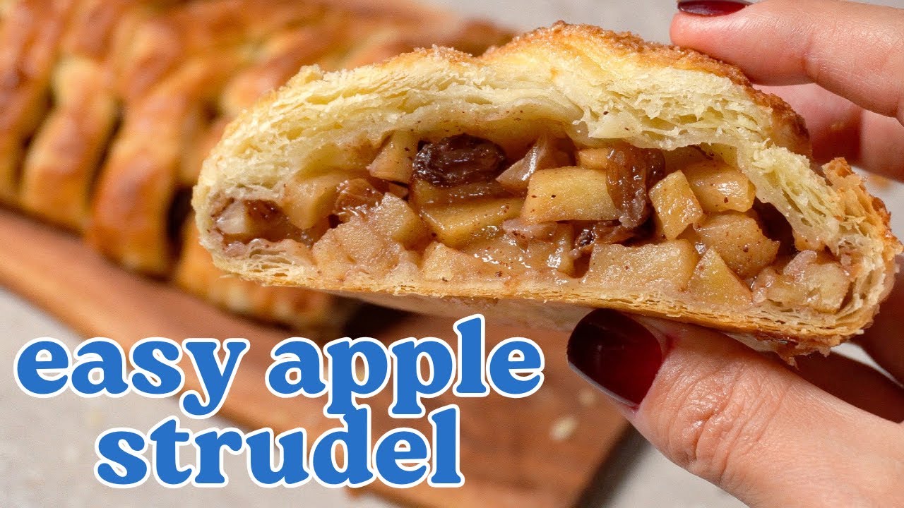 Easy puff pastry apple strudel