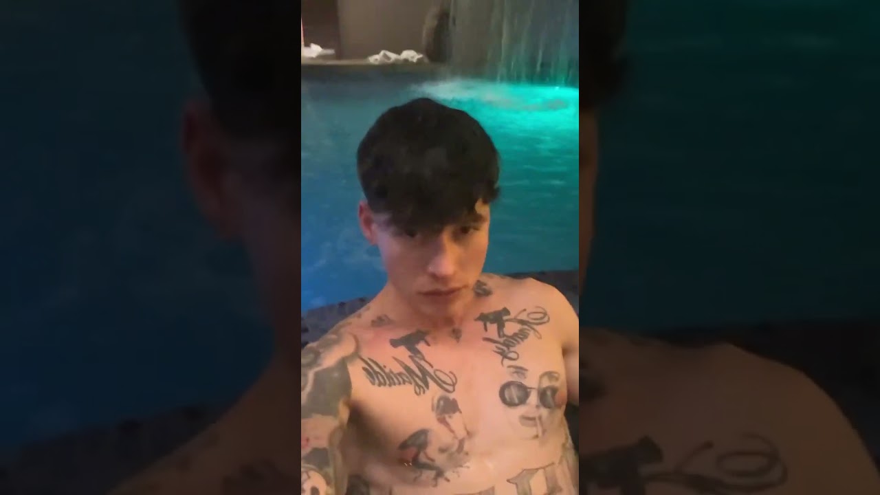 Anatoly Hileswky shirtless and smoking in pool!