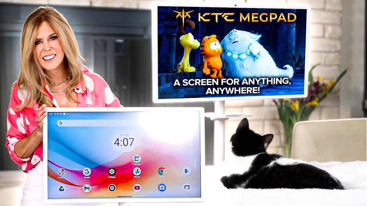 KTC MegPad A27Q7  TV Tablet on Wheels | Touch Screen Monitor | Webcam |  Battery Monitor 6 Hours