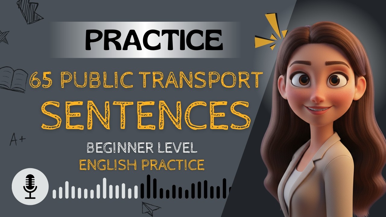 65 Simple English Transport Sentences for Beginners | Beginner English Practice (A1–A2)