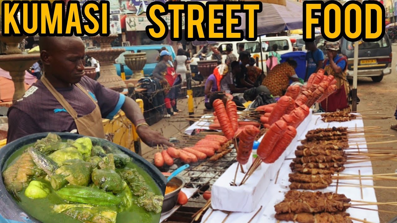 Popular street food in KUMASI!Ghanaian local food Fufu with Abunuabunu!! Ike cultural village GH