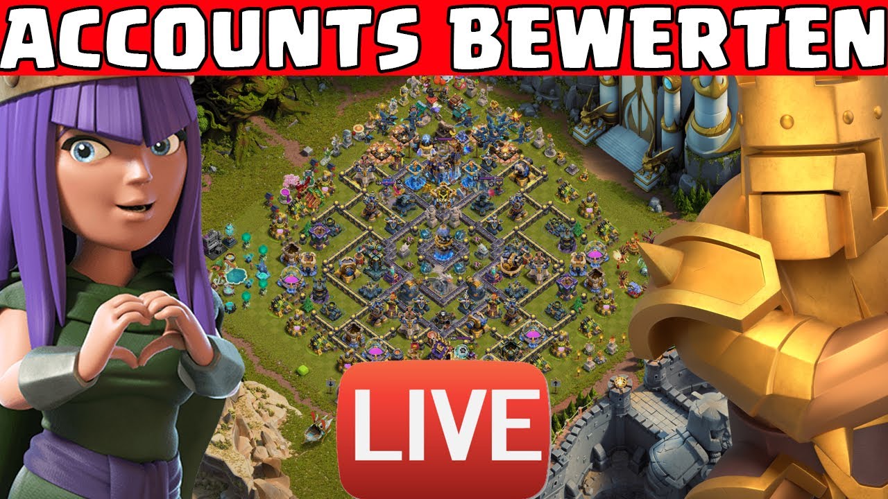 ACCOUNTS BEWERTEN - LIVE! 🔴 Clash of Clans (Stream vom 03. Februar)