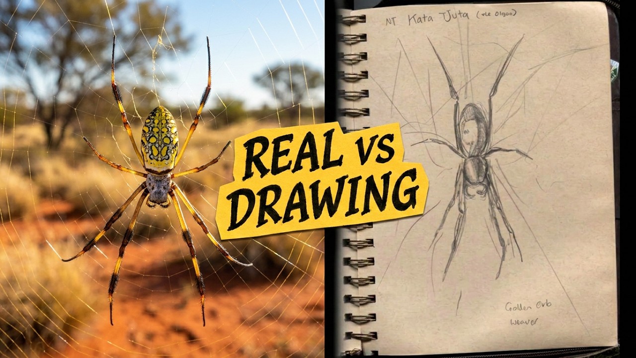 HOW TO DRAW THE ORB WEAVER SPIDER