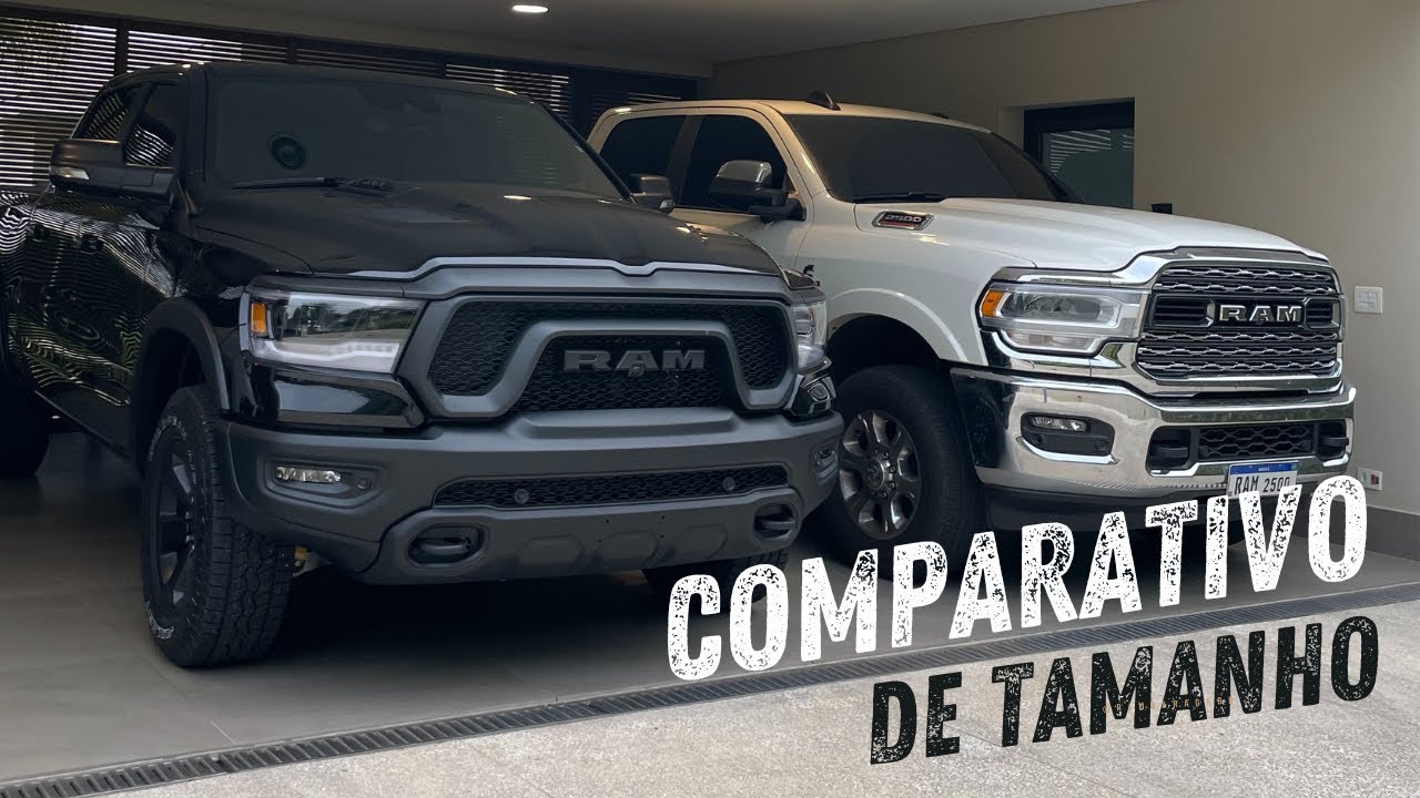 RAM 1500 x RAM 2500 - Comparativo de tamanho entre as duas caminhonetes mais TOPS do Brasil