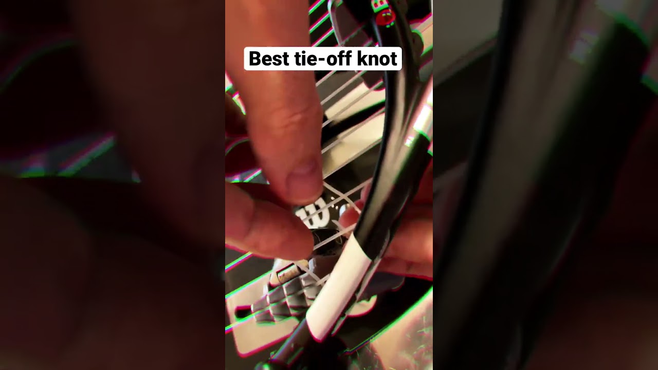 Easy - reliable Tennis stringing tie off knot