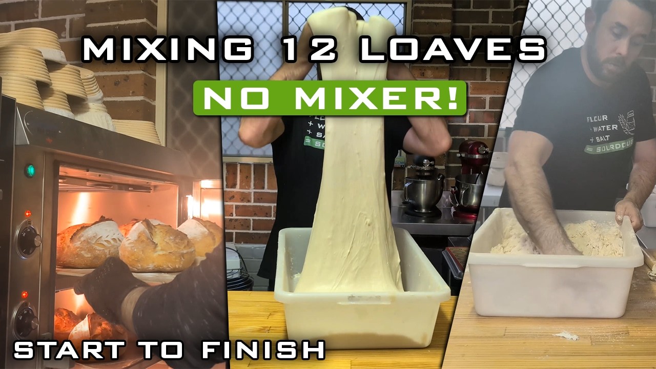 How I Hand Mix 12 Sourdough Loaves – Microbakery Workflow