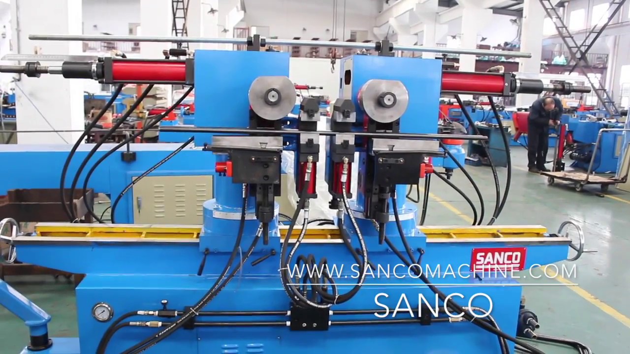 Double dual head bending machine twin head bender steel pipe