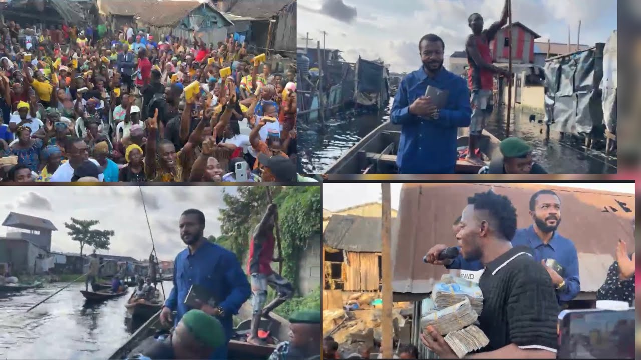 HOW EVANG EBUKA OBI LIVE AT THE SLUM OF MAKOKO GIFTS THEM BAGS OF RICE AND N5 MILLION