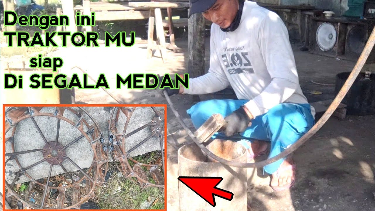 Buat Lingkaran Roda Traktor Manual ||#traktorsawah