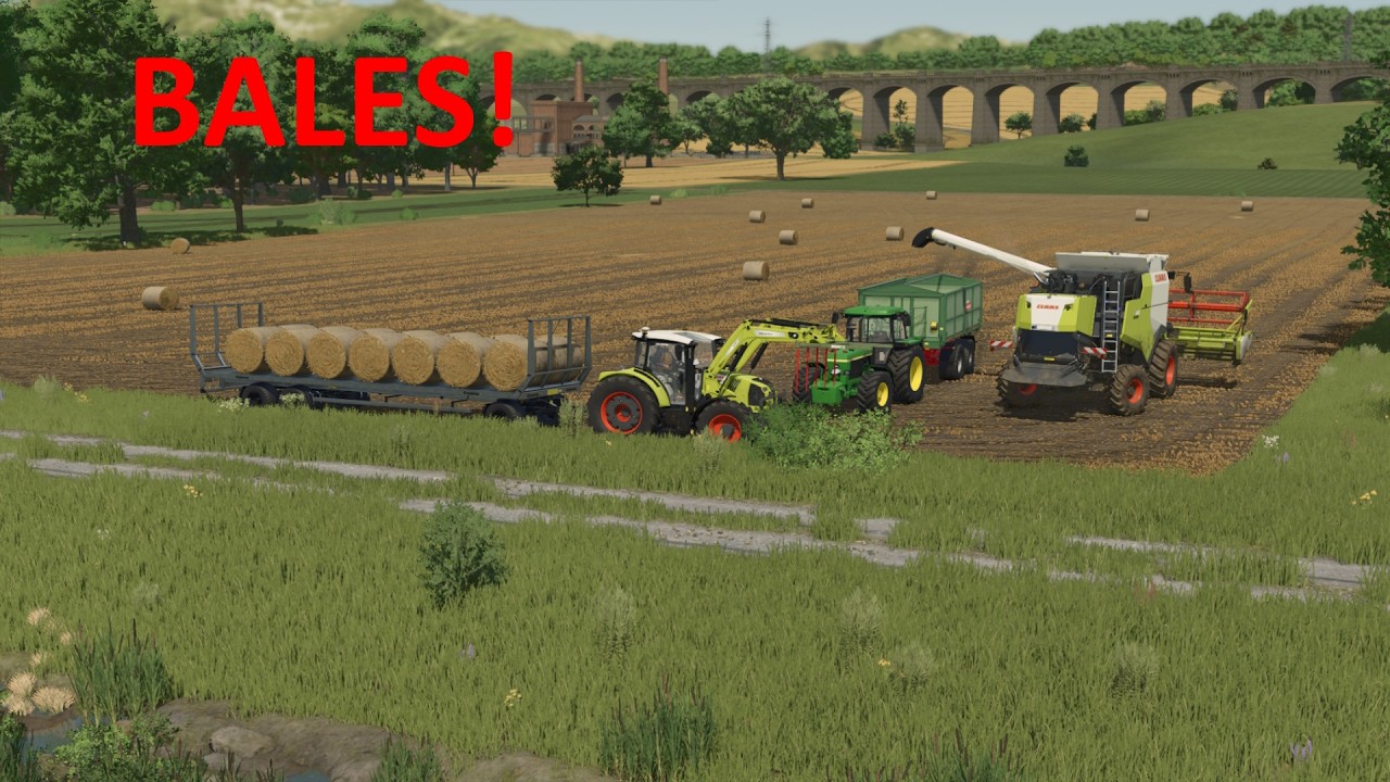 BALES!🔥🚜l Pallegney Timelapse FS25 l Ep.2