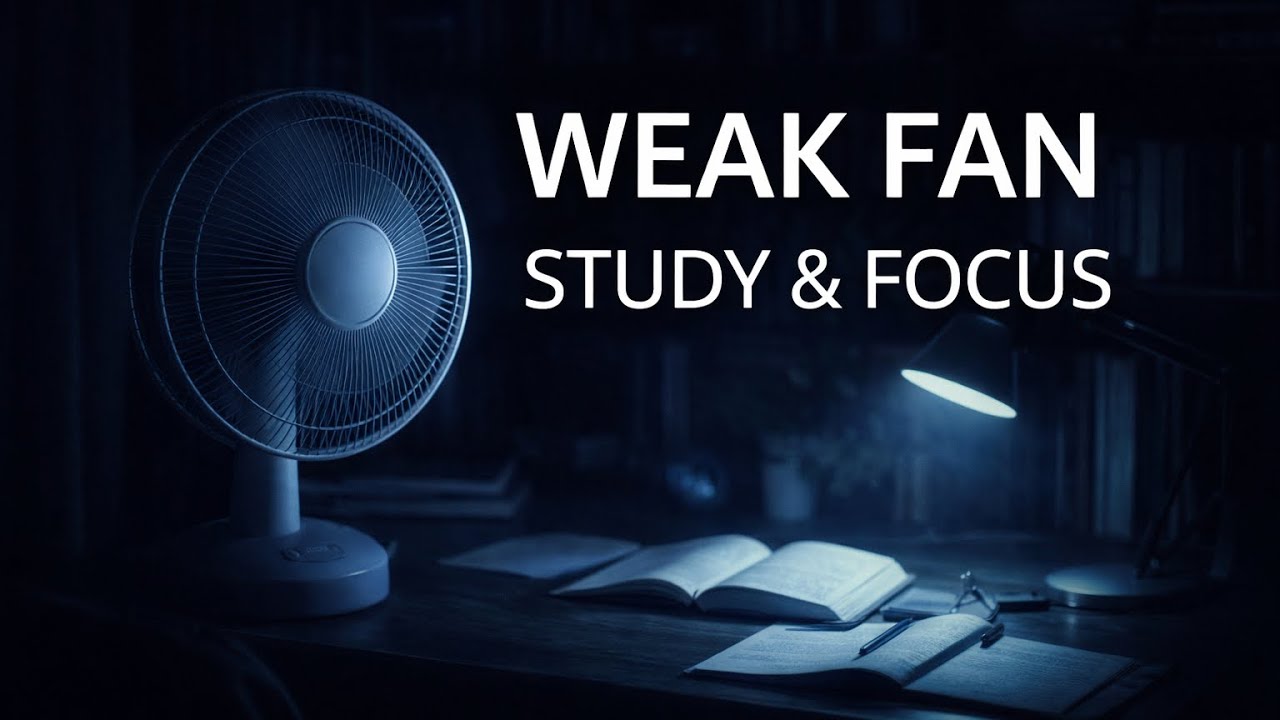 8 Hour Fan Noise for Studying, Sleep & ADHD Focus (No Music)