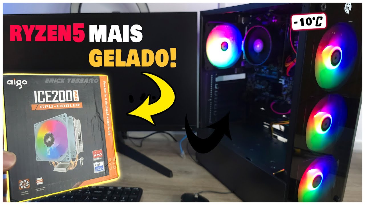COMO INSTALAR UM AIR COOLER NO RYZEM 5 E TESTE!