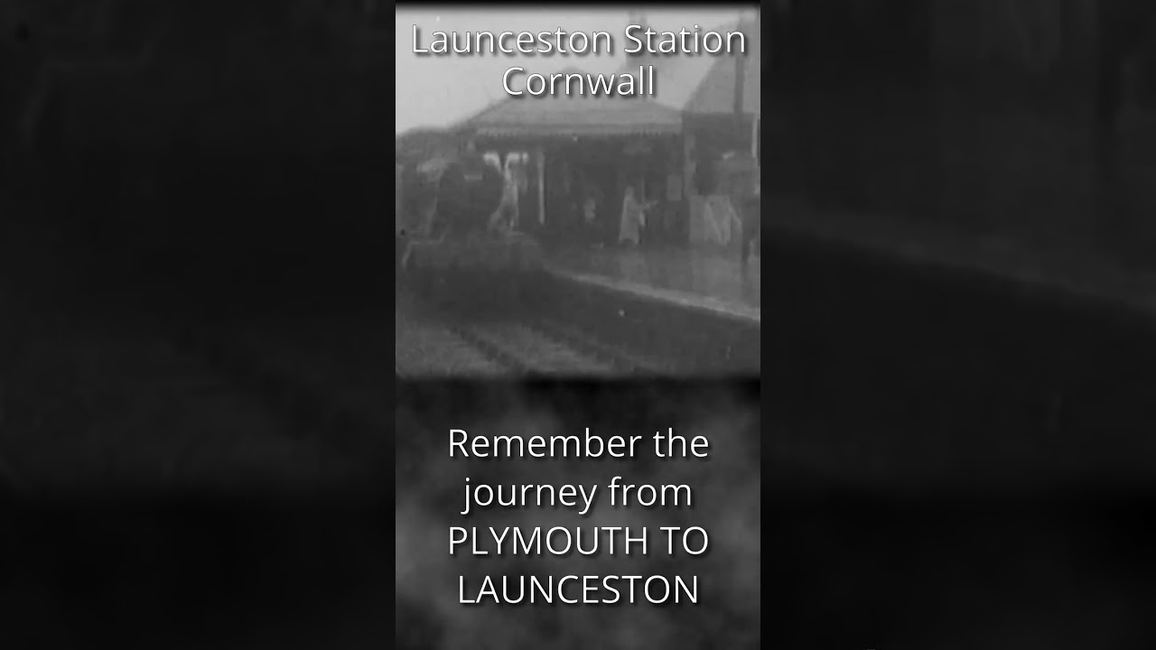 Launceston Railway Station, Cornwall, movie footage from the golden age of steam 