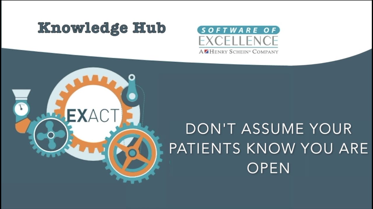Don't assume your patients know you are open.
