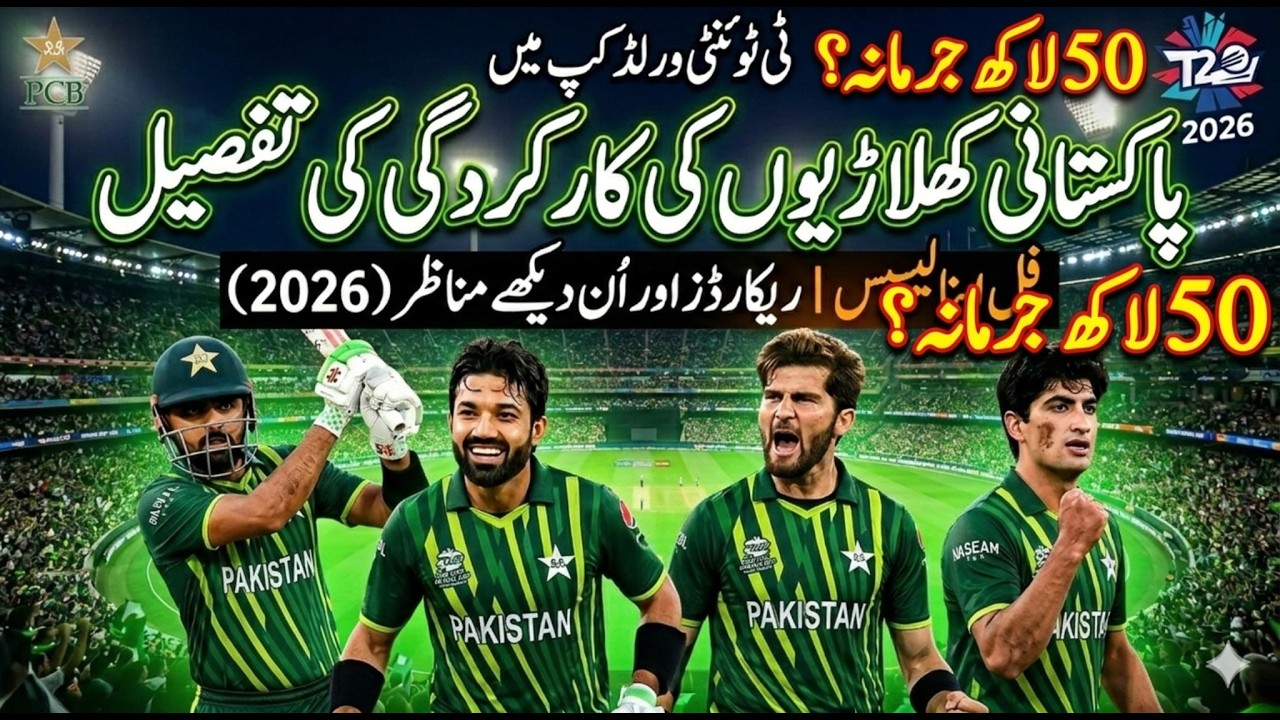pakistani players performance in t20 worldcup 2026 | #nzvssa #t20worldcup #icc #viral #1million
