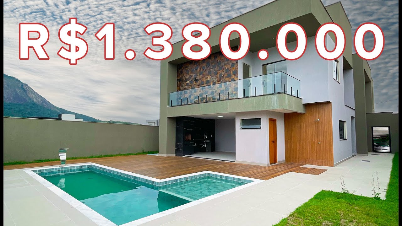 ✨DUPLEX DE ALTO PADRÃO NO ALPHAVILLE MARICÁ-RJ.  PISCINA E ÁREA GOURMET. 4 QUARTOS E 1 HOME OFFICE!