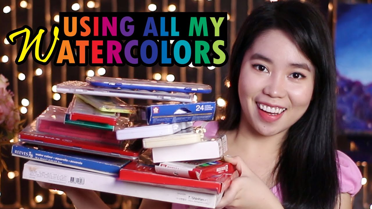 Using All My Watercolors Art Challenge | Tagalog Philippines