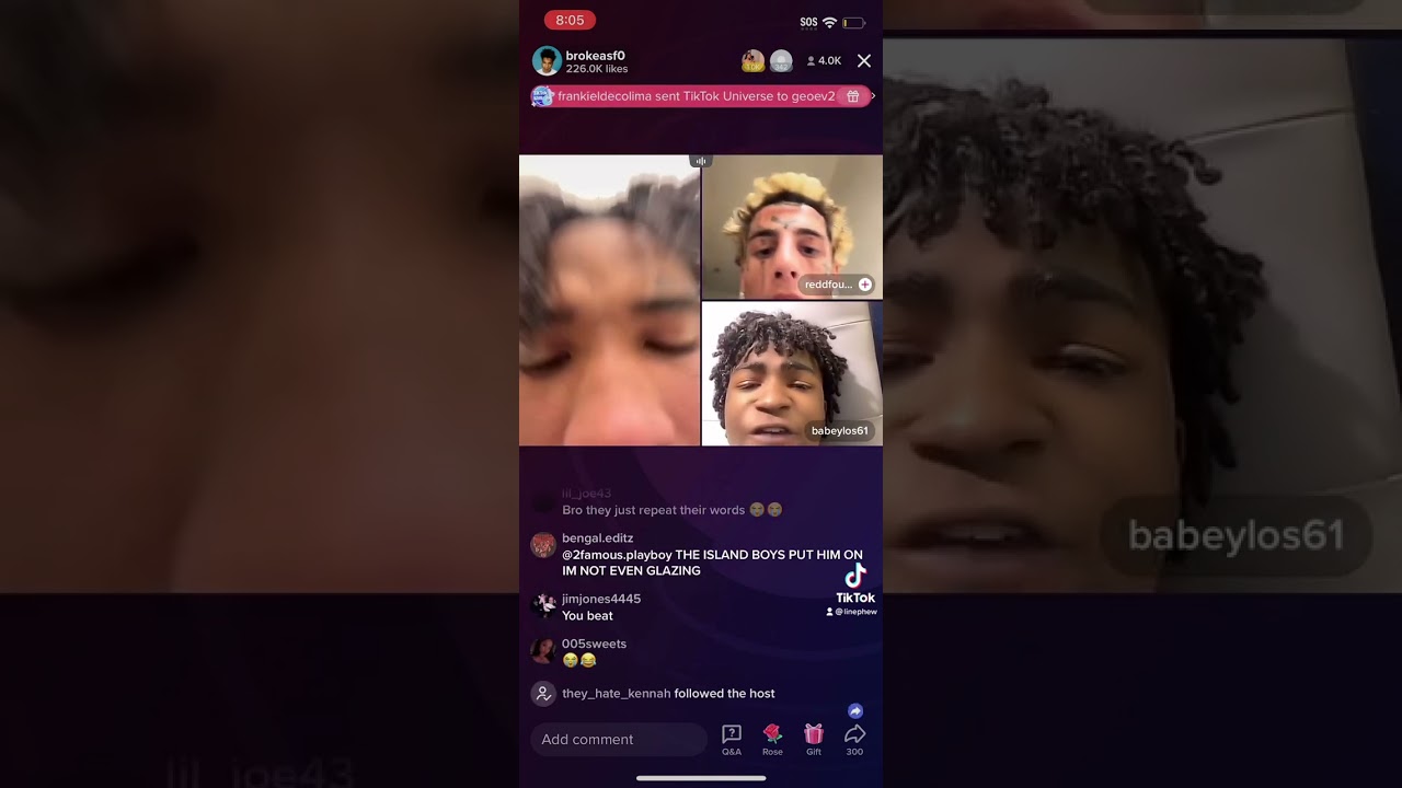 Babeylos and The Island Boyz Argue On TikTok Live