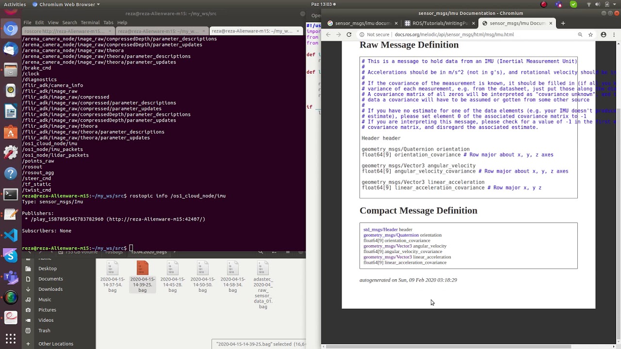 ROS Subscribing to IMU data with Python