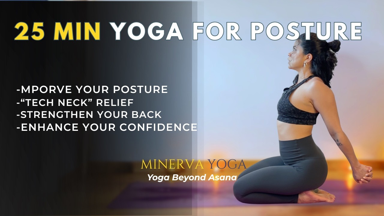25min Yoga to Improve Posture I Fix Rounded Shoulders & Tech Neck