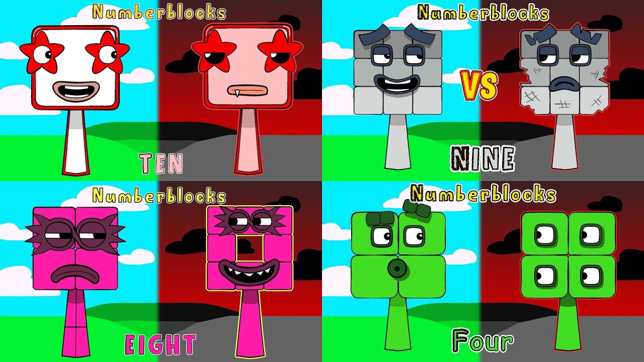 My Sprunki OC: NumberBlocks 10 to 4 (From TEN, NINE, EIGHT, FOUR )