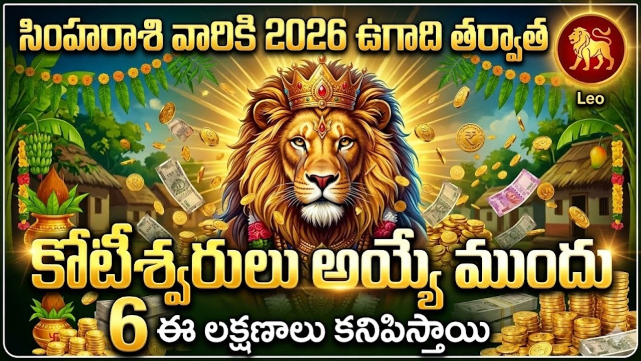సింహరాశి వారికి 2026 ఉగాది తర్వాత  కోటీశ్వరులు అయ్యే ముందు ఈ 6 లక్షణాలు కనిపిస్తాయి 😱💰|Simharashi