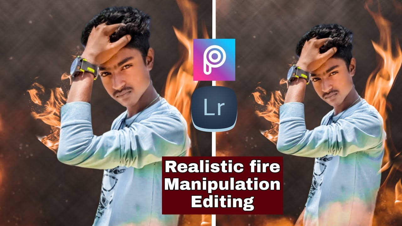 Realustic Fire Manipulation Editing In Picsart