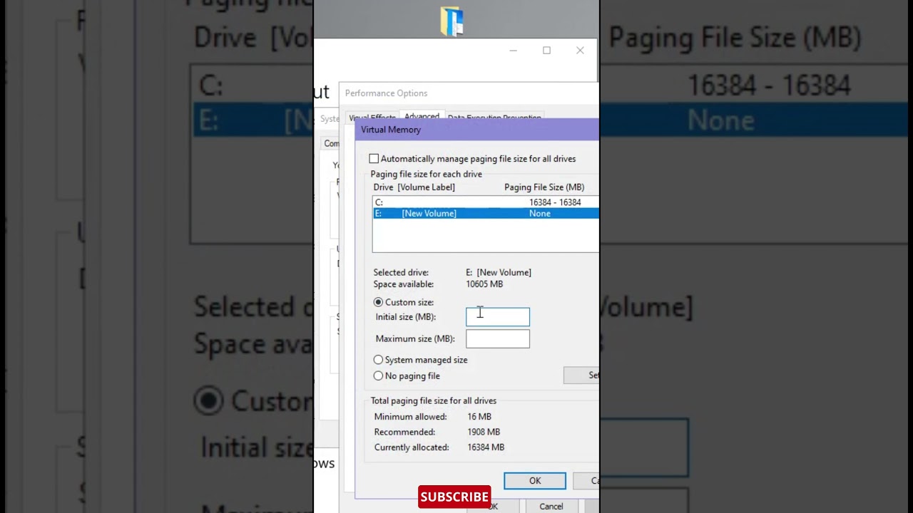 How to Decide Virtual Memory Size on Windows 10 | Create Paging File on Windows 11  Laptop