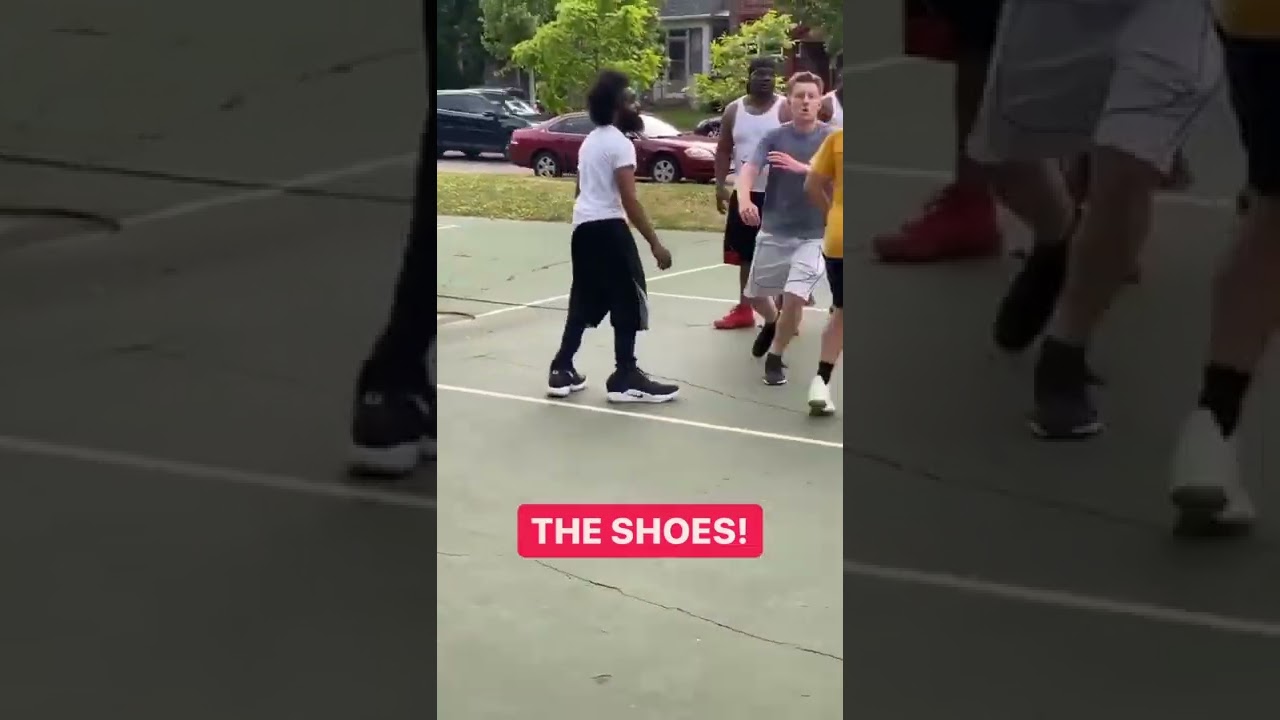 He's Playing Basketball With Size 17 Shoes 😂 #shorts