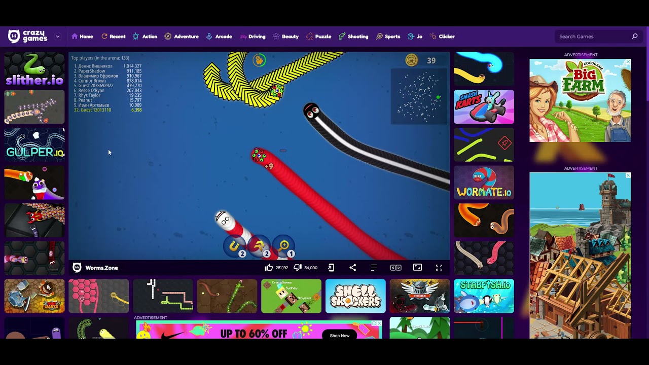 Game worm zone (ep4)