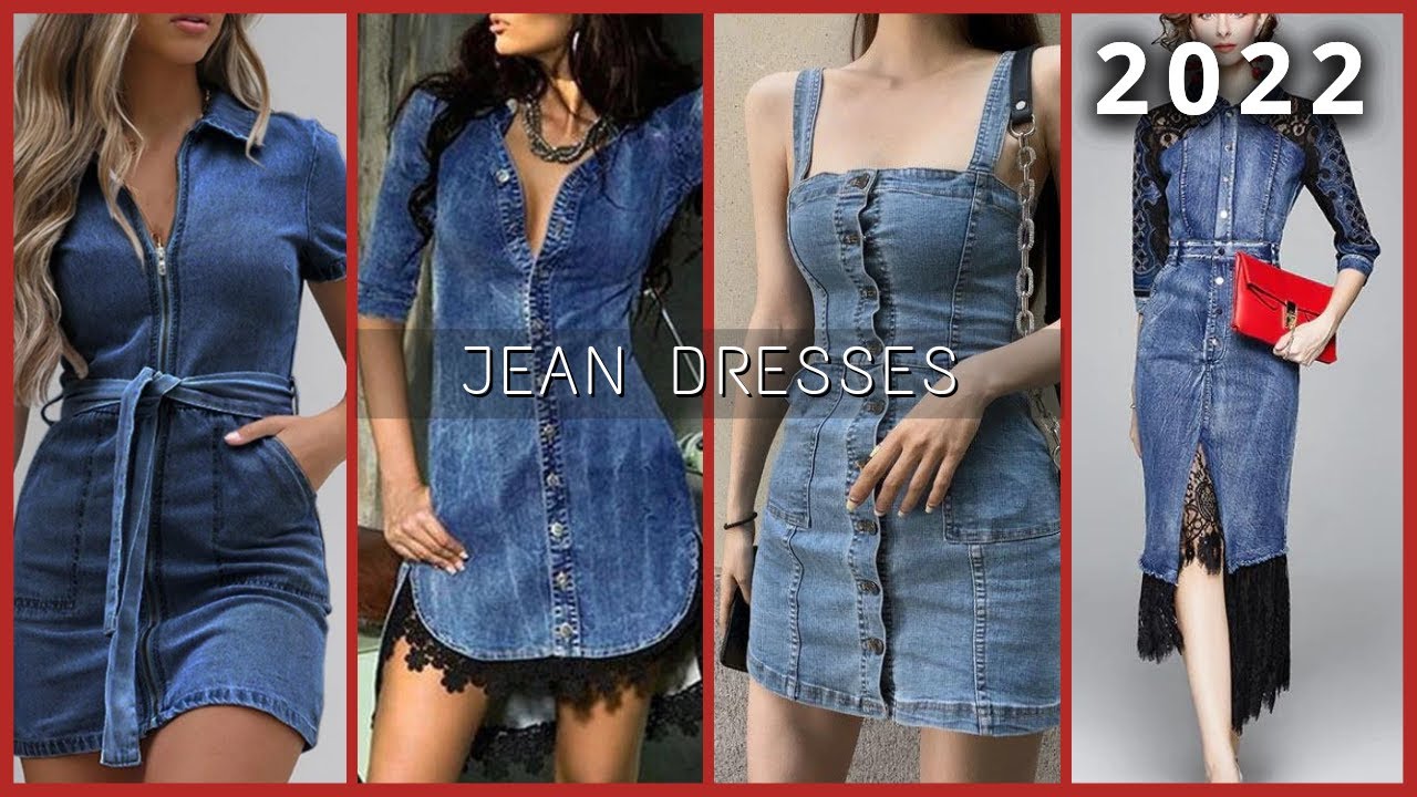 VESTIDOS DE JEAN MEZCLILLA DENIM DE MODA Y TENDENCIA 2022