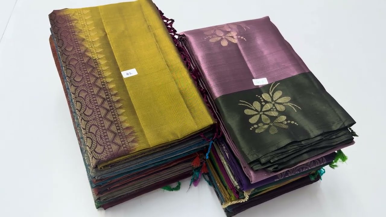 Contrast border soft silk handloom sarees | cod available | Varnaa Sirumugai