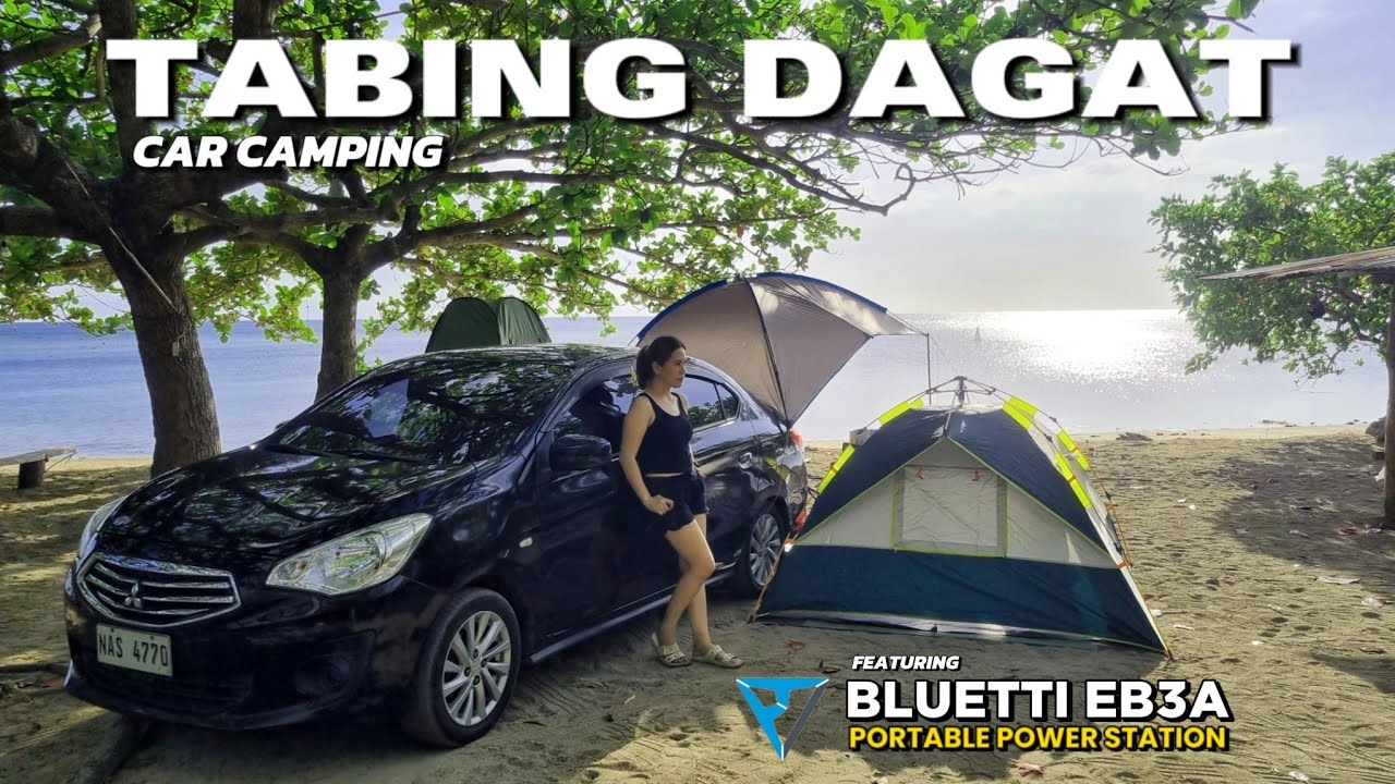 Car Camping Adventure Episode 7 TABING DAGAT | BLUETTI EB3A Beach Front Camping Caisip Beach Resort