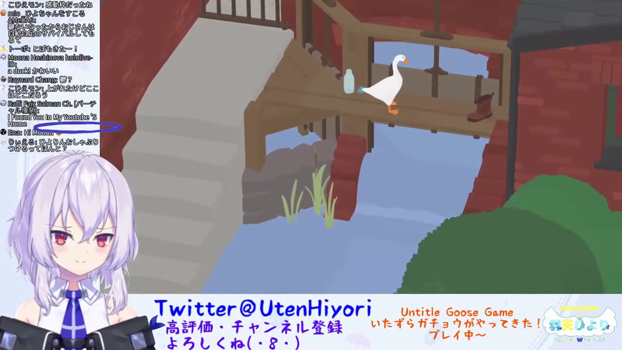 Moona Hoshinova Visits Newbie Uten Hiyori's Stream