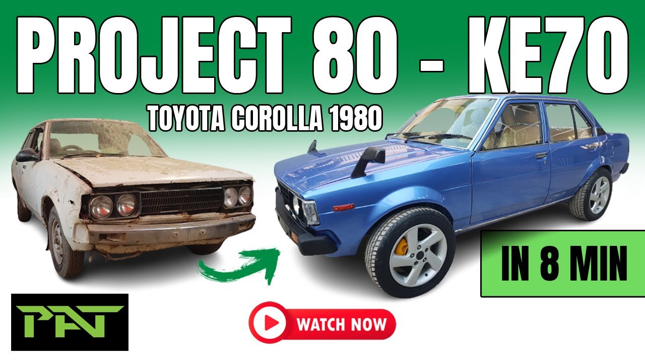 Pakistan's First Toyota Corolla 1980 KE70 with Modern Powertrain and Suspension: A Restomod Project