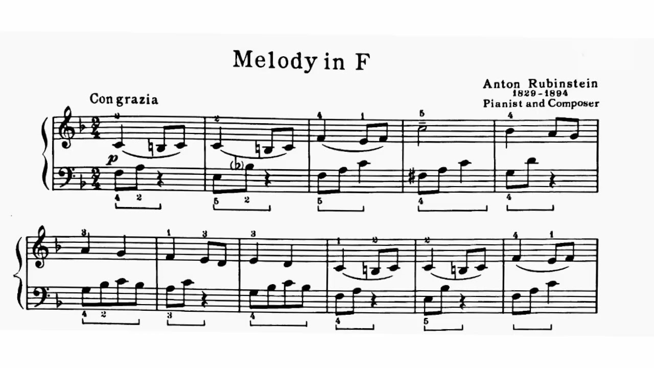 Melody in F Major by Anton Rubinstein