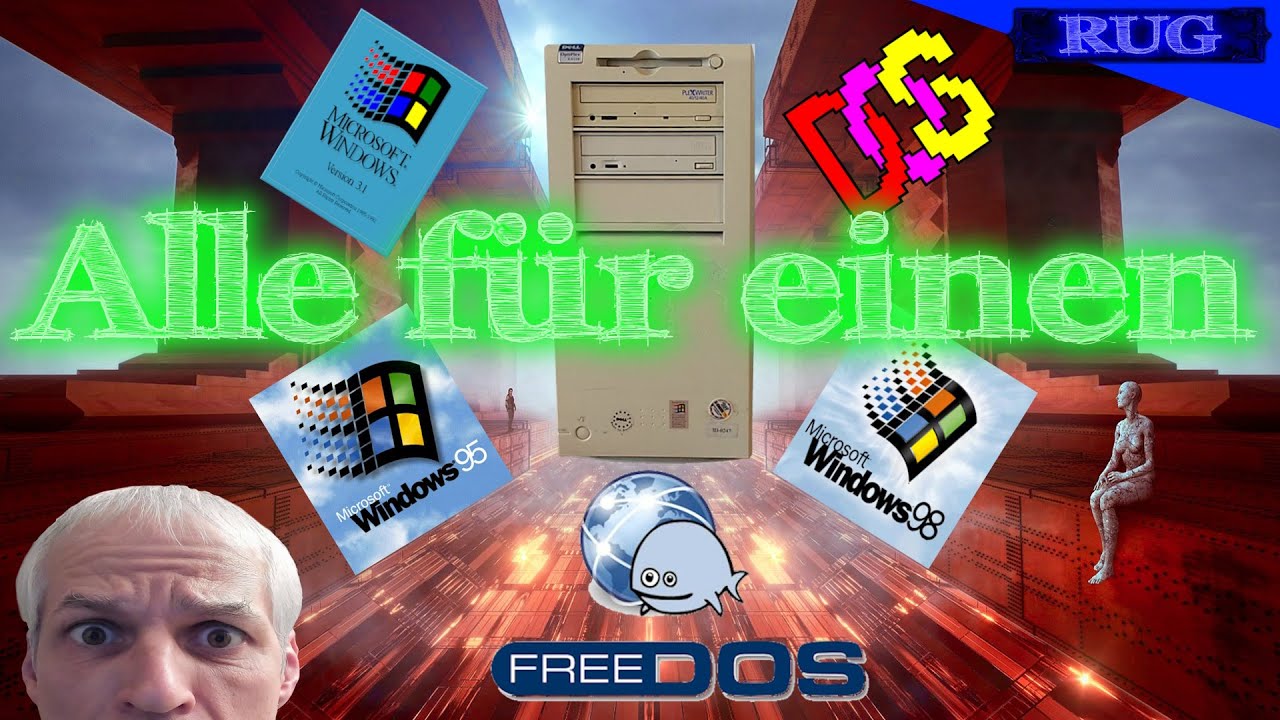😱Ultimativer Mega Multi Retro Gaming PC Teil 2😱( Installations-Chaos! Win95, Win98, Win311, DOS)🤷‍♂️