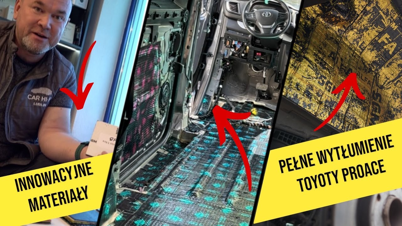Kompleksowe wytłumienie Toyoty Proace 2023r oraz prezentacja nowości w PL - maty SGM Prime