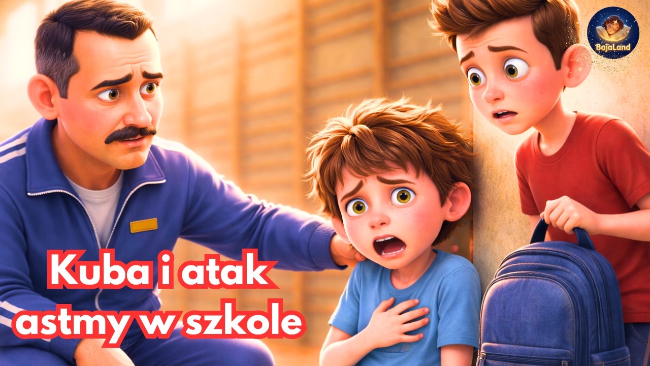 🌬️Kuba i atak astmy w szkole. Audiobook dla dzieci: Astma w Szkole, Emocje i Prawdziwa Przyjaźń 🏫
