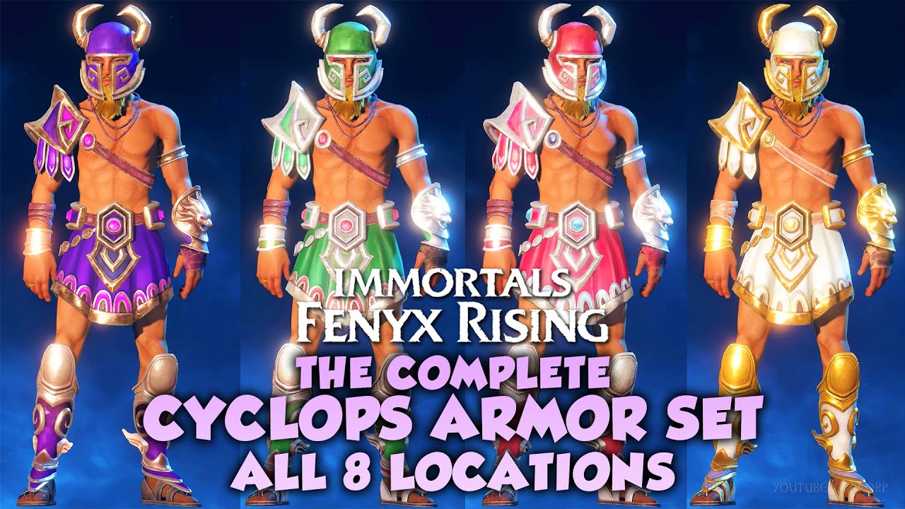 Immortals Fenyx Rising Complete Cyclops Armor Set (4 armors & 4 helmets)