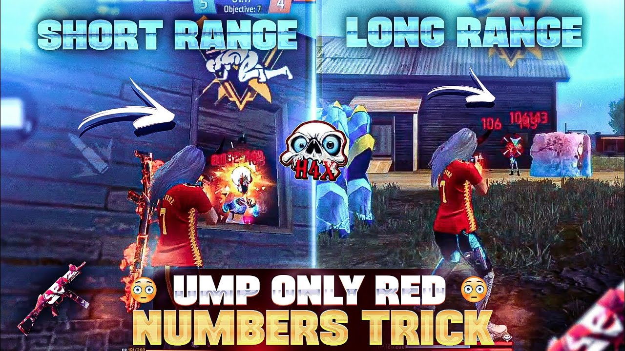 God Level UMP Headshot Trick - Short Range + Long Range 🔥🥵 | UMP headshot Trick In Free Fire
