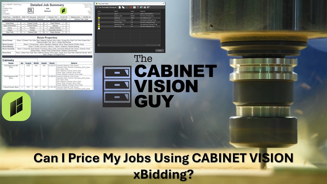 Можно ли рассчитать стоимость своих работ с помощью функции xBidding в CABINET VISION?